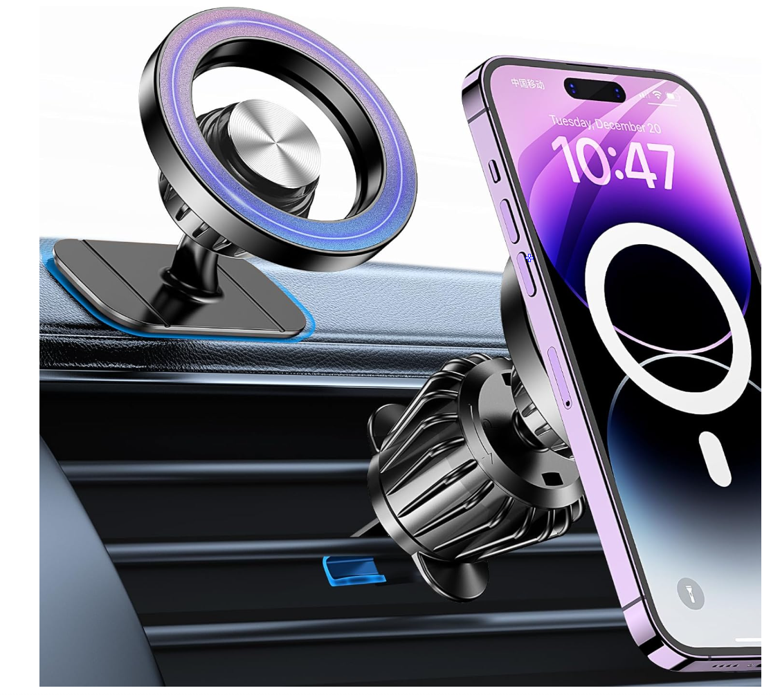 Kaistyle for Magsafe Car Mount【20 Strong Magnets】Magnetic Phone Holder for Car Phone Holder Mount Dash Mounted Holders Cell Phone Holders for Your Car Accessories for Women Men for iPhone 17 16 15 14