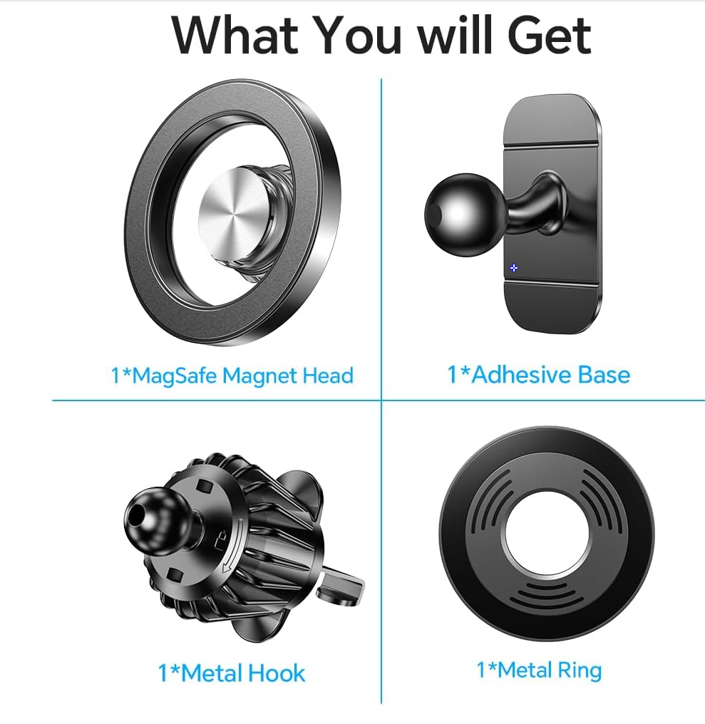 Kaistyle for Magsafe Car Mount【20 Strong Magnets】Magnetic Phone Holder for Car Phone Holder Mount Dash Mounted Holders Cell Phone Holders for Your Car Accessories for Women Men for iPhone 17 16 15 14