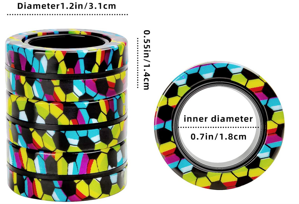 Magnetic Rings Fidget Toy Set, Idea ADHD Fidget Toys, Adult Fidget Magnets Spinner Rings for Anxiety Relief Therapy, Fidget Pack Great Gift for Adults Teens Kids Easter Basket Stuffers (3PCS)
