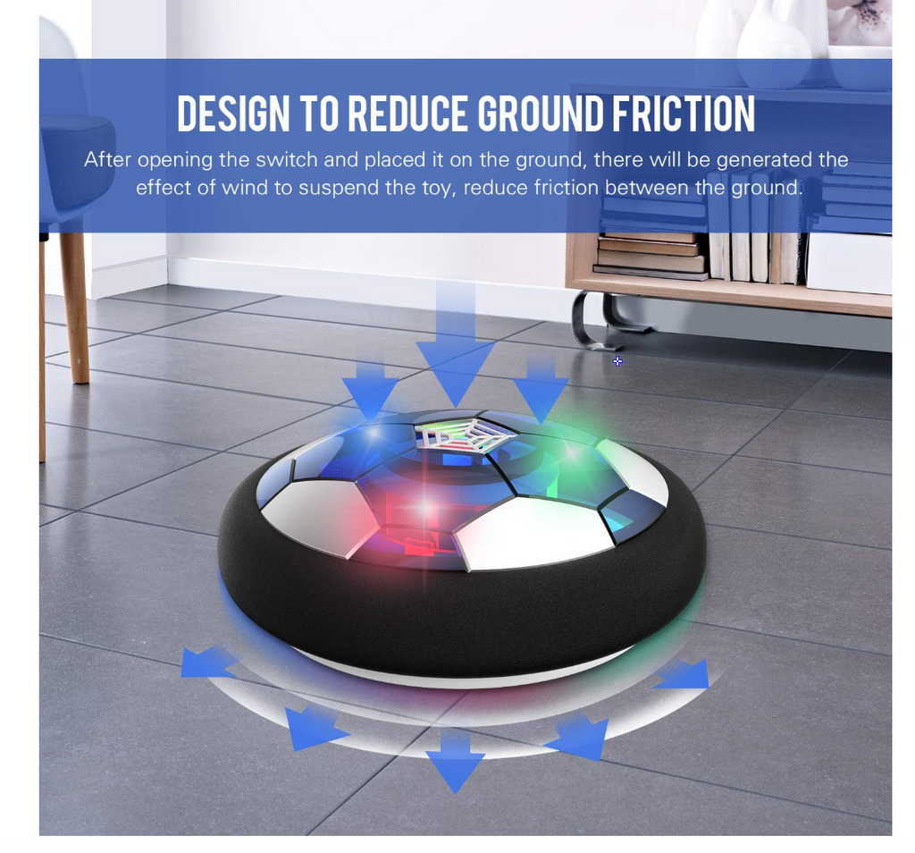 Hover Soccer Ball Boy Toy, Air Powered Floating Hover Soccers with LED Light, Kids Training Soccer Ball Indoor Outdoor Game, Birthday Gifts for Age 3 4 5 6 7 8-10 Years Old Boys Girls