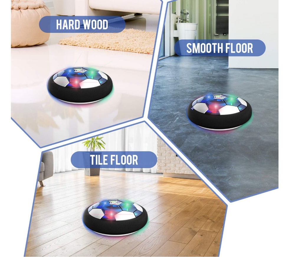 Hover Soccer Ball Boy Toy, Air Powered Floating Hover Soccers with LED Light, Kids Training Soccer Ball Indoor Outdoor Game, Birthday Gifts for Age 3 4 5 6 7 8-10 Years Old Boys Girls