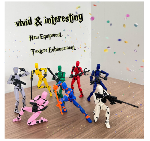 (Assembly Completed) 8 Packs Titan13 Action Figure Set, Dummy 13 3d GifPrinted Action Figure Toy ts for Kids, Robot 13 ActionFigure Full Body Mechanical Doll Christmas Birthday Gift for Boys Girls