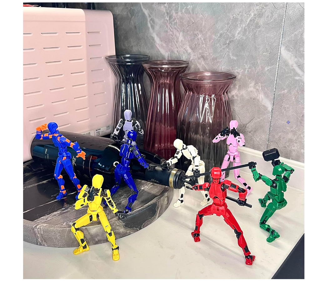 (Assembly Completed) 8 Packs Titan13 Action Figure Set, Dummy 13 3d GifPrinted Action Figure Toy ts for Kids, Robot 13 ActionFigure Full Body Mechanical Doll Christmas Birthday Gift for Boys Girls