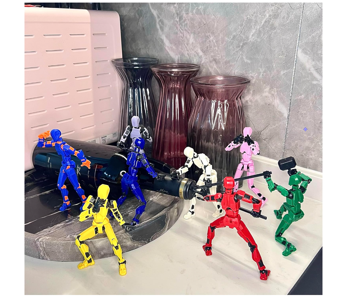 (Assembly Completed) 8 Packs Titan13 Action Figure Set, Dummy 13 3d GifPrinted Action Figure Toy ts for Kids, Robot 13 ActionFigure Full Body Mechanical Doll Christmas Birthday Gift for Boys Girls