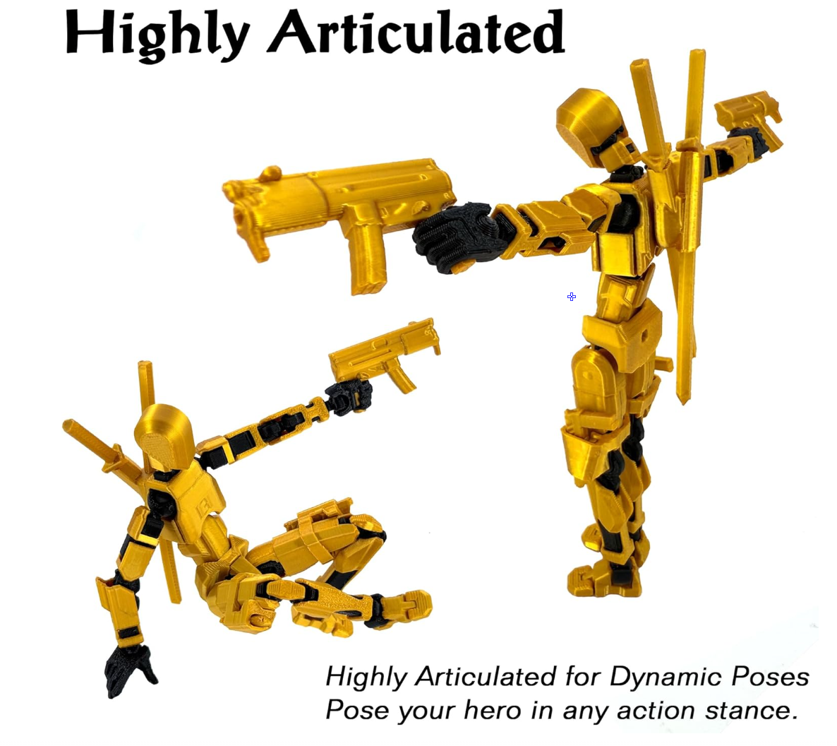 Gatling Gun T13 Titan 13 Action Figure Set【Assembled】, Robot Action Figure 3D Printed robo 13 Action Fidget Toys Dummy Figure Articulated, Lucky 13 for Collectors Desktop Decorations (Laser Purple)